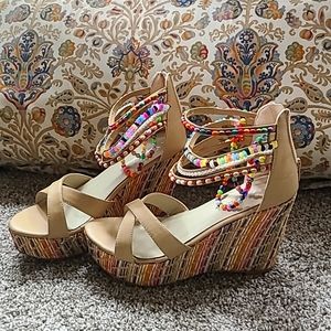 Platform wedge sandals